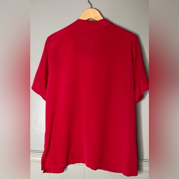 Kim Rogers Matchback 2Fer Top Womens Size Large Short Sleeve Red Watermelon - Picture 2 of 9